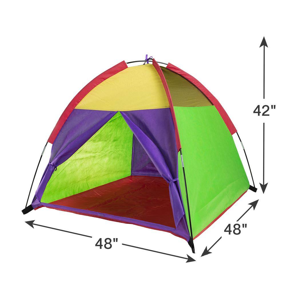 Alvantor 48 in. x 48 in. x 42 in. Pop Up Kids Play Tent for Indoor Outdoor Playhouse Camping Playground Rainbow 8010