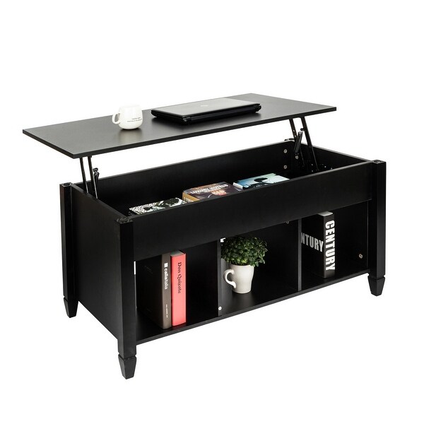 Wood Lift Top Coffee End Table with Storage