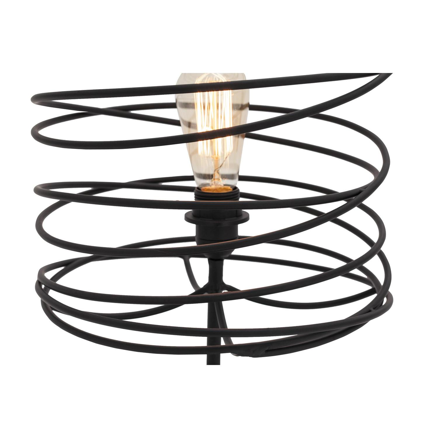 DecMode Black Metal Industrial Accent Lamp 21