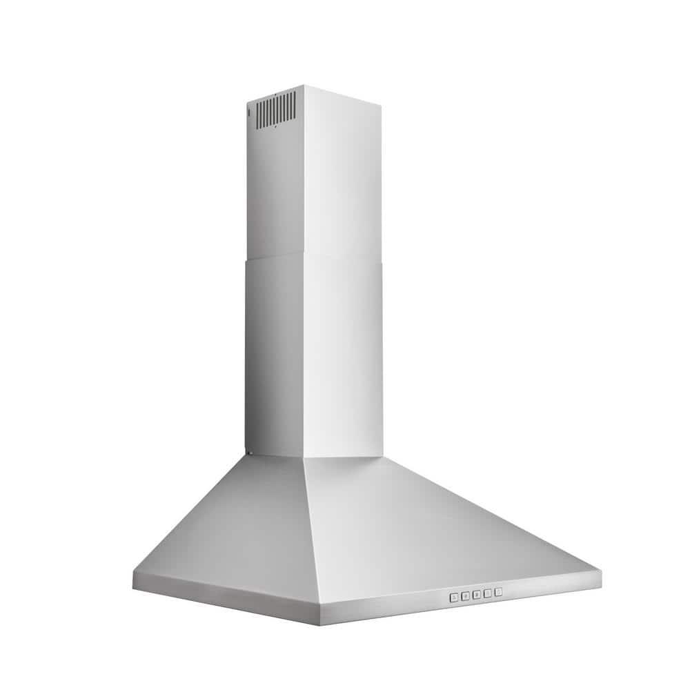 BroanNuTone BWP2 30 in 630 Max Blower CFM Convertible WallMount Pyramidal Chimney Range Hood with Light in Stainless Steel