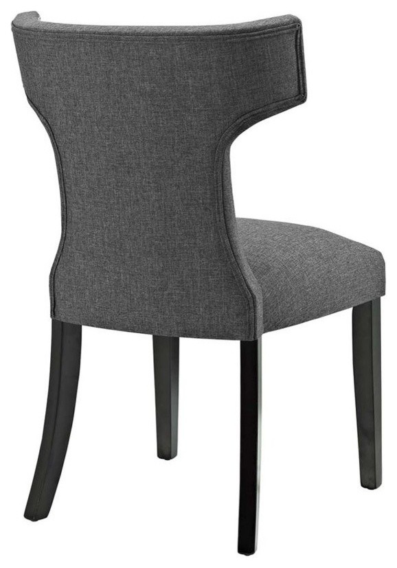 Hawthorne Collection Fabric Upholstered Dining Side Chair in Gray   Transitional   Dining Chairs   by Homesquare  Houzz