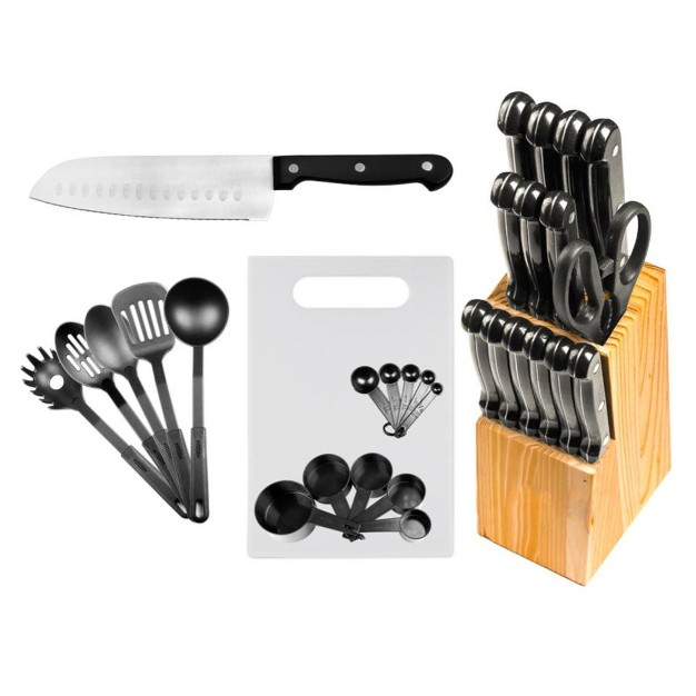 Lexi Home 29 piece Chef x27 s Kitchen Knife Set With Wooden Block