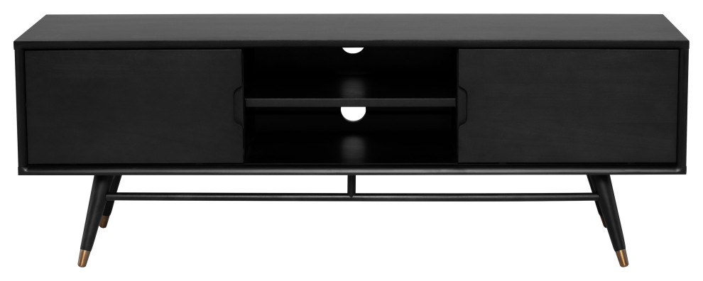 Maarten Media Cabinet  Black   Midcentury   Media Cabinets   by Nuevo  Houzz