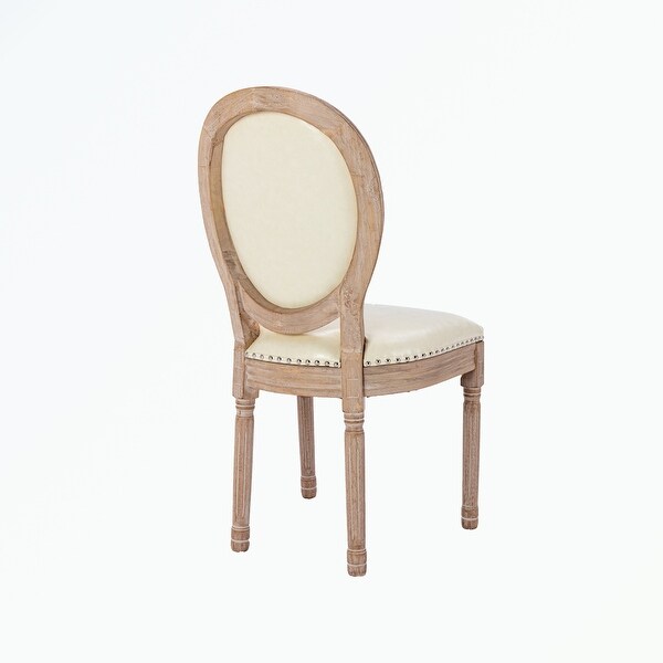 Upholstered French Dining Chair with rubber legs