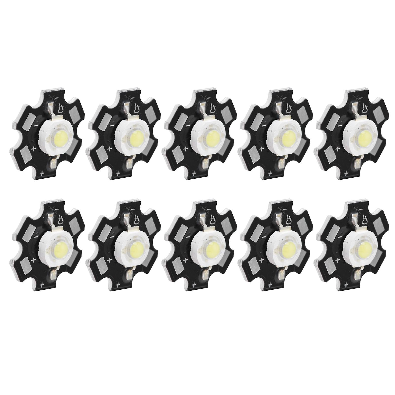 10pcs Ultra Bright Led Chip 3v Diy Light Beads For Ceiling Light Downlight Flashlight Table Lampwhite Light 6500k 1w