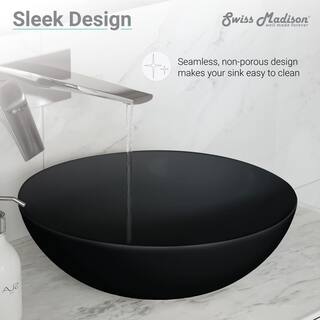 Swiss Madison Classe Vessel Sink in Matte Black SM-VS241