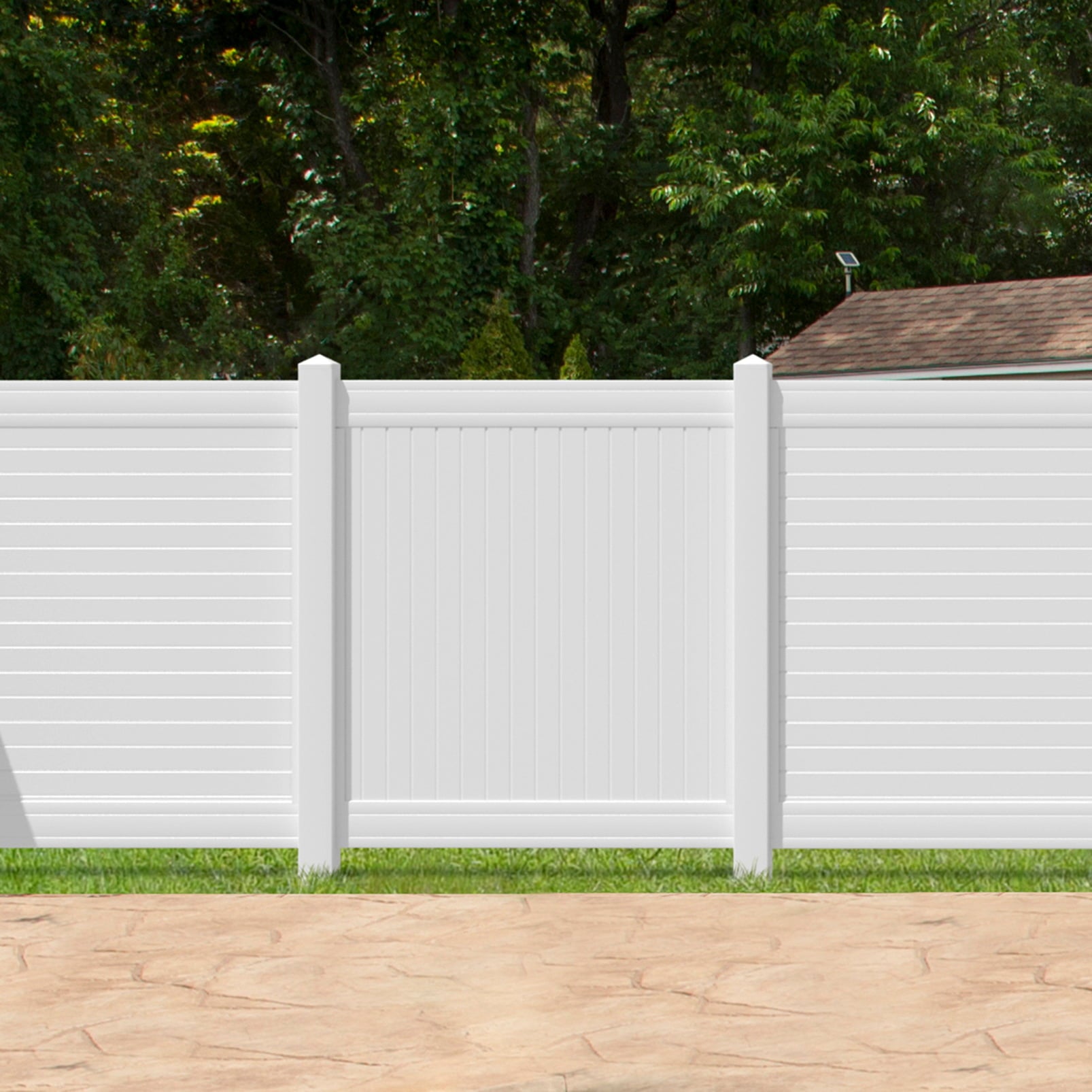 Pro Series Hudson 6x6 White Vinyl Privacy Fence Panel Kit