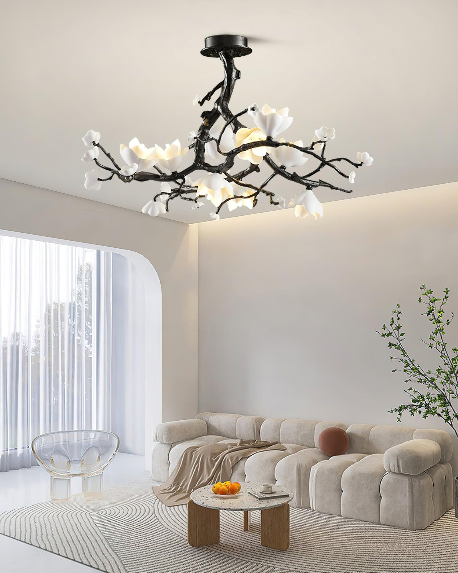 Black Copper Tree Chandelier