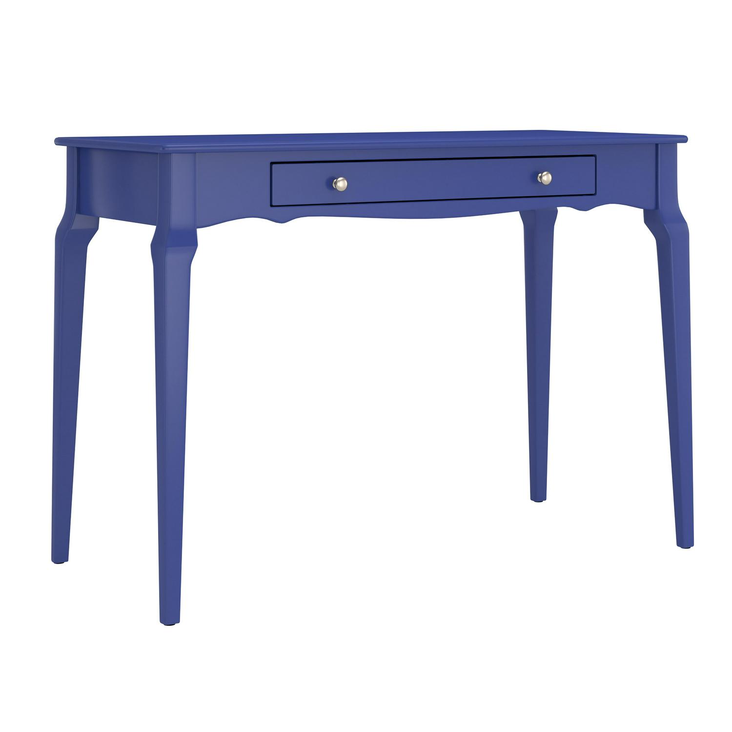 Chelsea Lane Riley Wood SingleDrawer Writing Desk Twilight Blue  Crowdfused