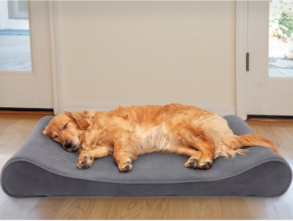 FurHaven Microvelvet Luxe Lounger Memory Foam Dog Bed w/Removable Cover