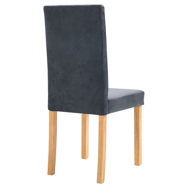Dining Chairs 6 pcs Gray Faux Leather