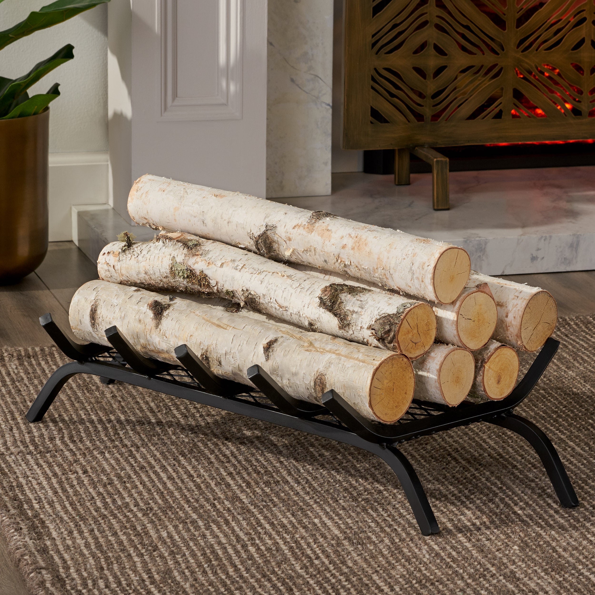 Daire Iron Fireplace Log Holder