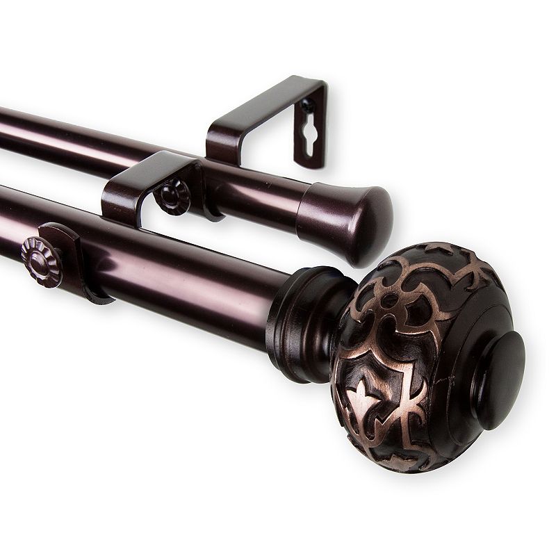 Rod Desyne Maple Double Curtain Rod