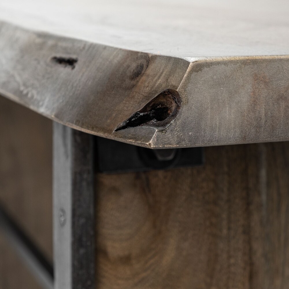 Ledger II Dark Brown Solid Wood Live Edge Console Table