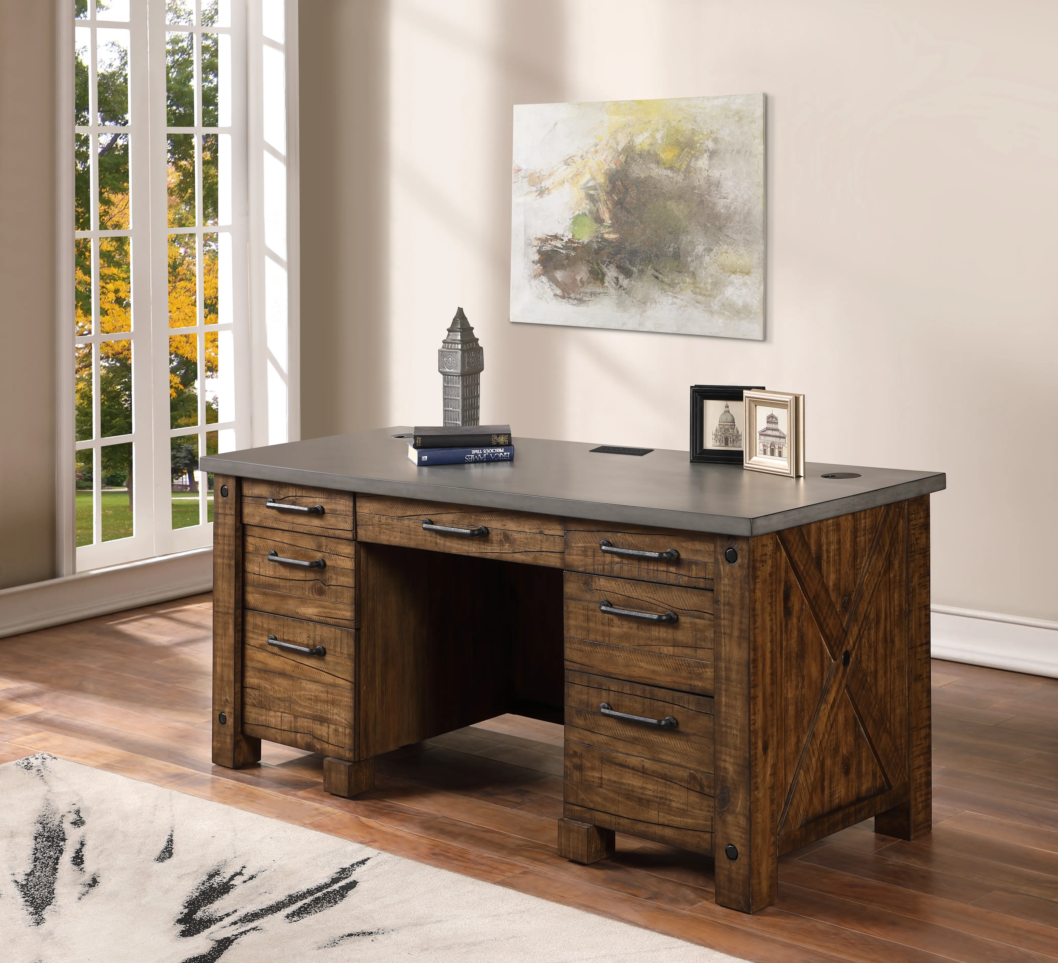 Jasper Rustic 68 Executive Desk