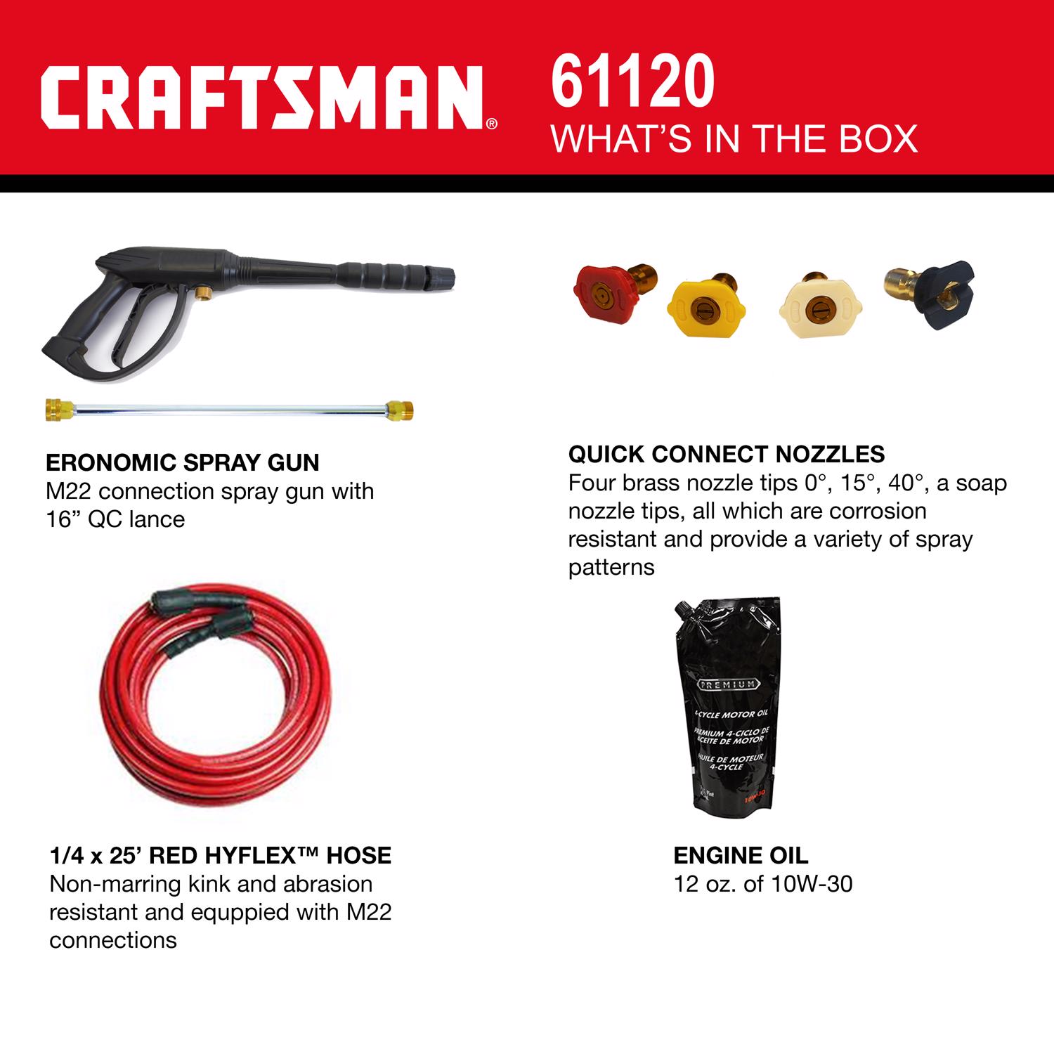 Craftsman CMXGWFN061120 Briggs \u0026 Stratton 2800 psi Gas 2.3 gpm Pressure Washer