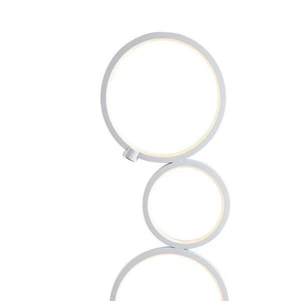 35.5'' White 5 Rings Standing LED Floor Lamp