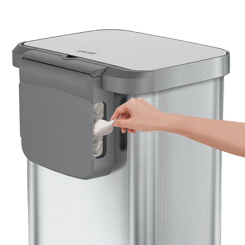 Glad 20 Gal. All Stainless Steel Step-On Large Metal Kitchen Trash Can with Clorox Odor Protection and Soft-Closing Lid GLD-74526