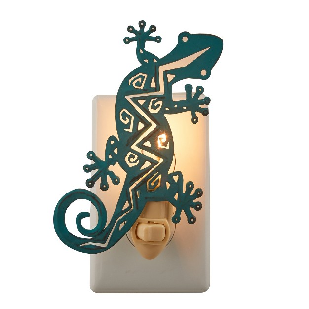 Park Designs Gecko Night Light Turquoise