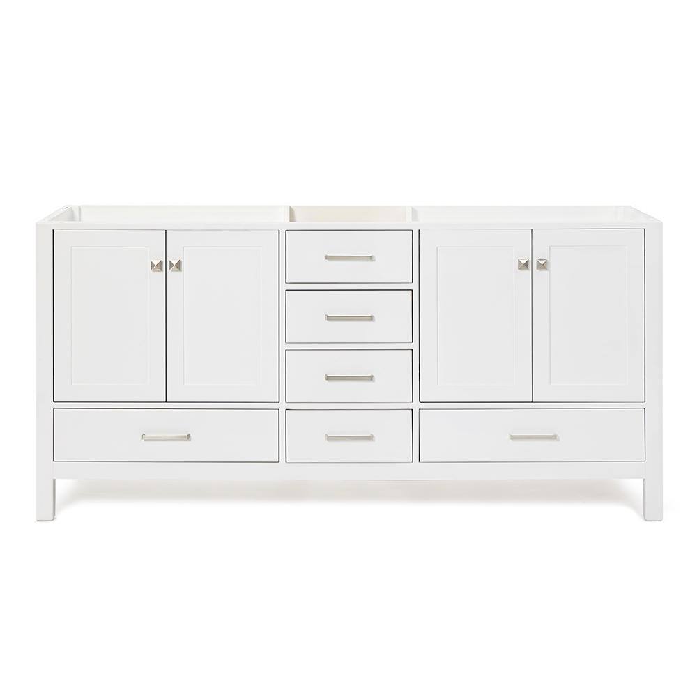 ARIEL Cambridge 72 in. W Vanity Cabinet Only in White A073D-BC-WHT