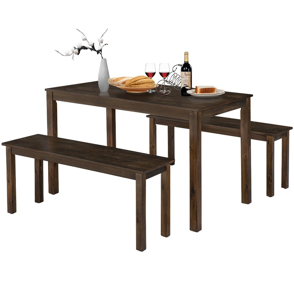 3 Pieces Modern Studio Collection Table Dining Set