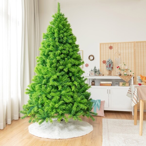 Gymax 4.5/6.5/7.5 FT Verdant Artificial Christmas Tree Hinged Green