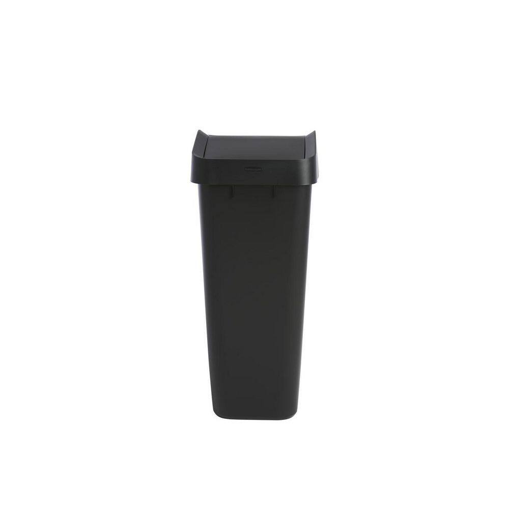 Rubbermaid 12.2G Swing Top Trash Can Black 2170117