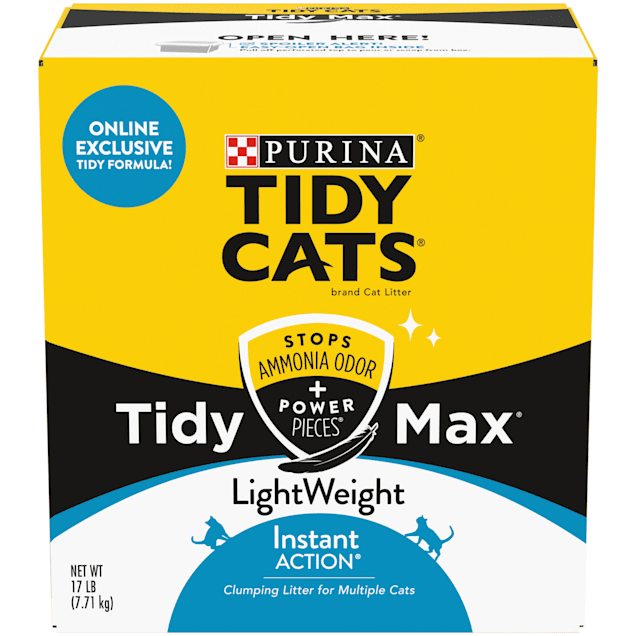 Purina Tidy Cats Clumping LightWeight Max Instant Action Formula Multi Cat Litter， 17 lbs.