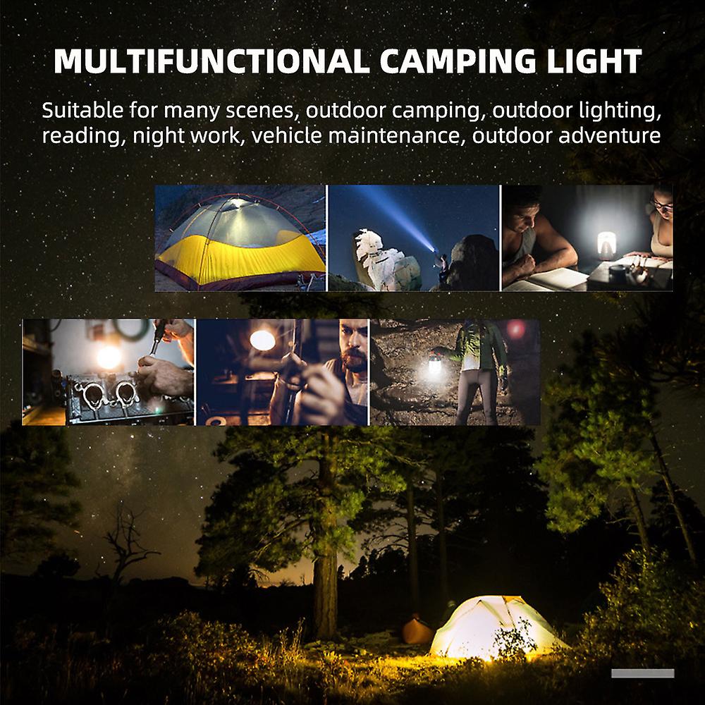 Solar Lantern Camping Light Outdoor Lighting Rechargeable Lamp Powerful Flashlight Tent Equipment Supplies Bulb Portable Lights