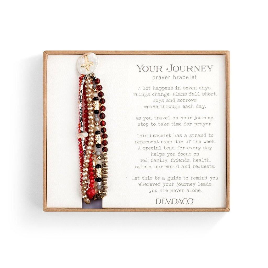 DEMDACO  Beaded Prayer Bracelet - Garnet