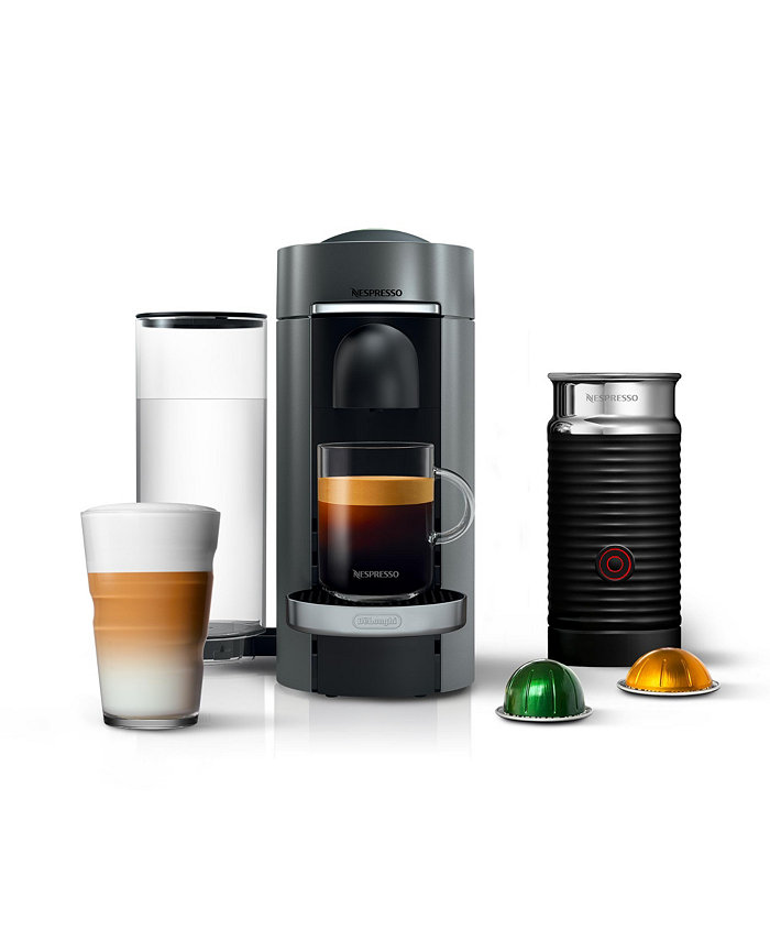 Nespresso Vertuo Plus Deluxe Coffee and Espresso Machine by De'Longhi Titan with Aeroccino Milk Frother