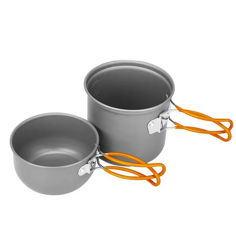 Camping pot for 1 2 people mini cookware Hiking backpacking pot Hard alumina portable dinner pot