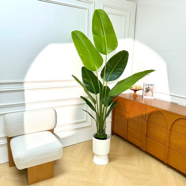 Artificial Traveler's Palm Thick Leaves Tree Model