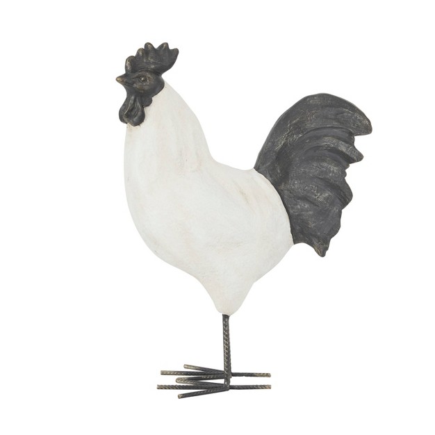 Magnesium Oxide French Country Polystone Chicken Garden Sculpture White Olivia amp May