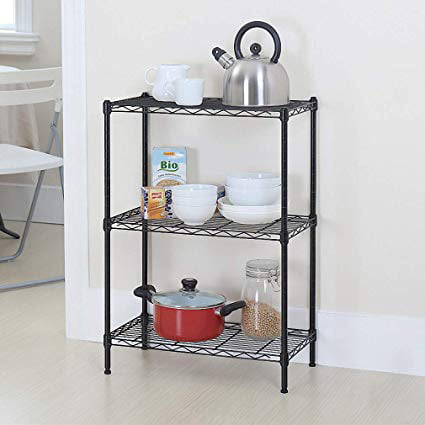 BestOffice New Wire Shelving Cart Unit 3 Shelves Shelf Rack Layer Tier