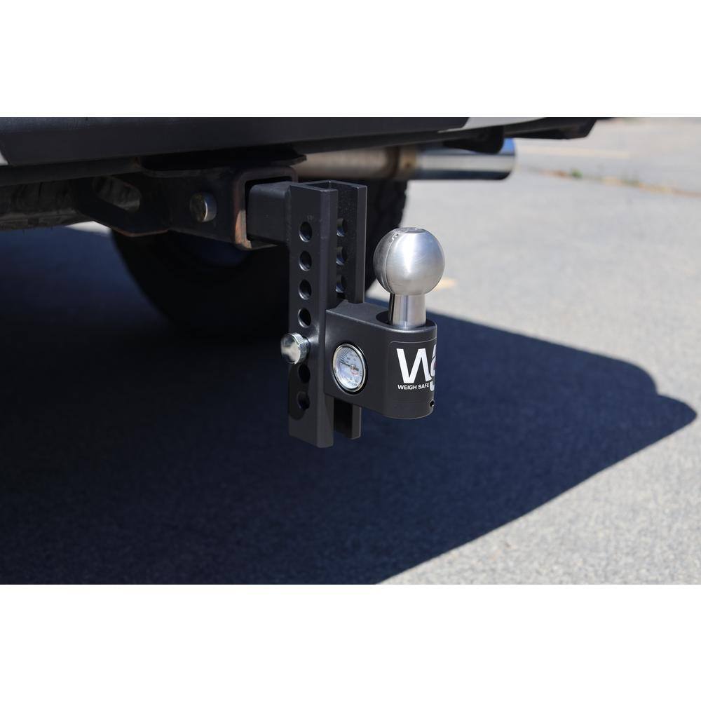 Weigh Safe 8 in. Steel Adjustable Trailer Hitch Ball Mount for 2 in. Receiver wWeight Scale for Sway Prevention - 12500 lbs. GTW AWS8-2