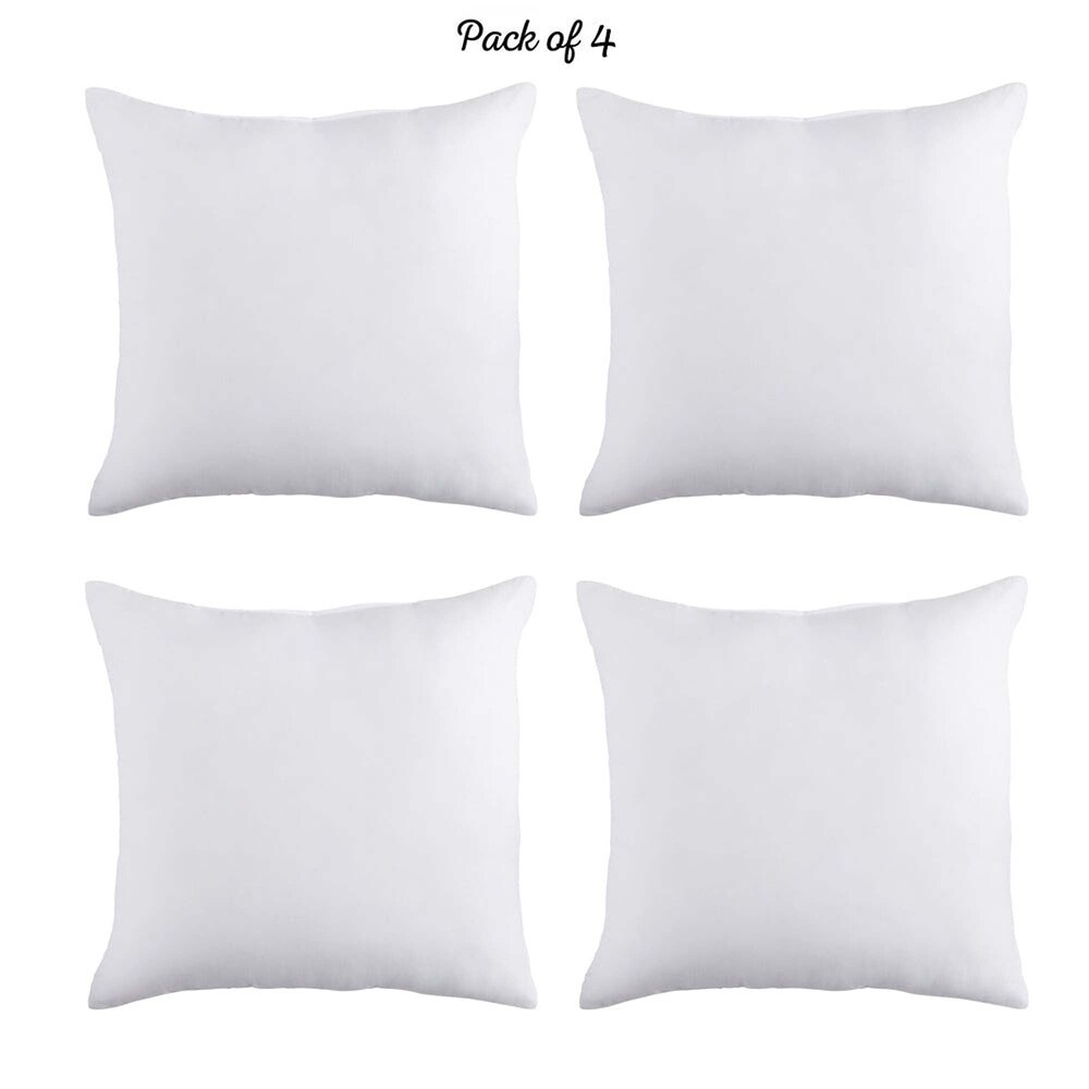 Eco Friendly Set of 4 Throw Pillow Insert with Recycled Poly Filling