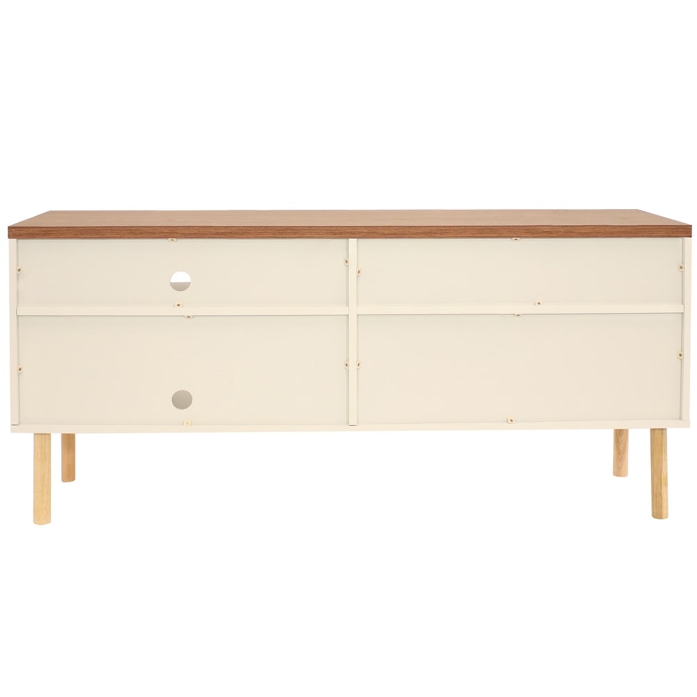 Sunnydaze Mid Century Modern TV Stand Media Console for 55\