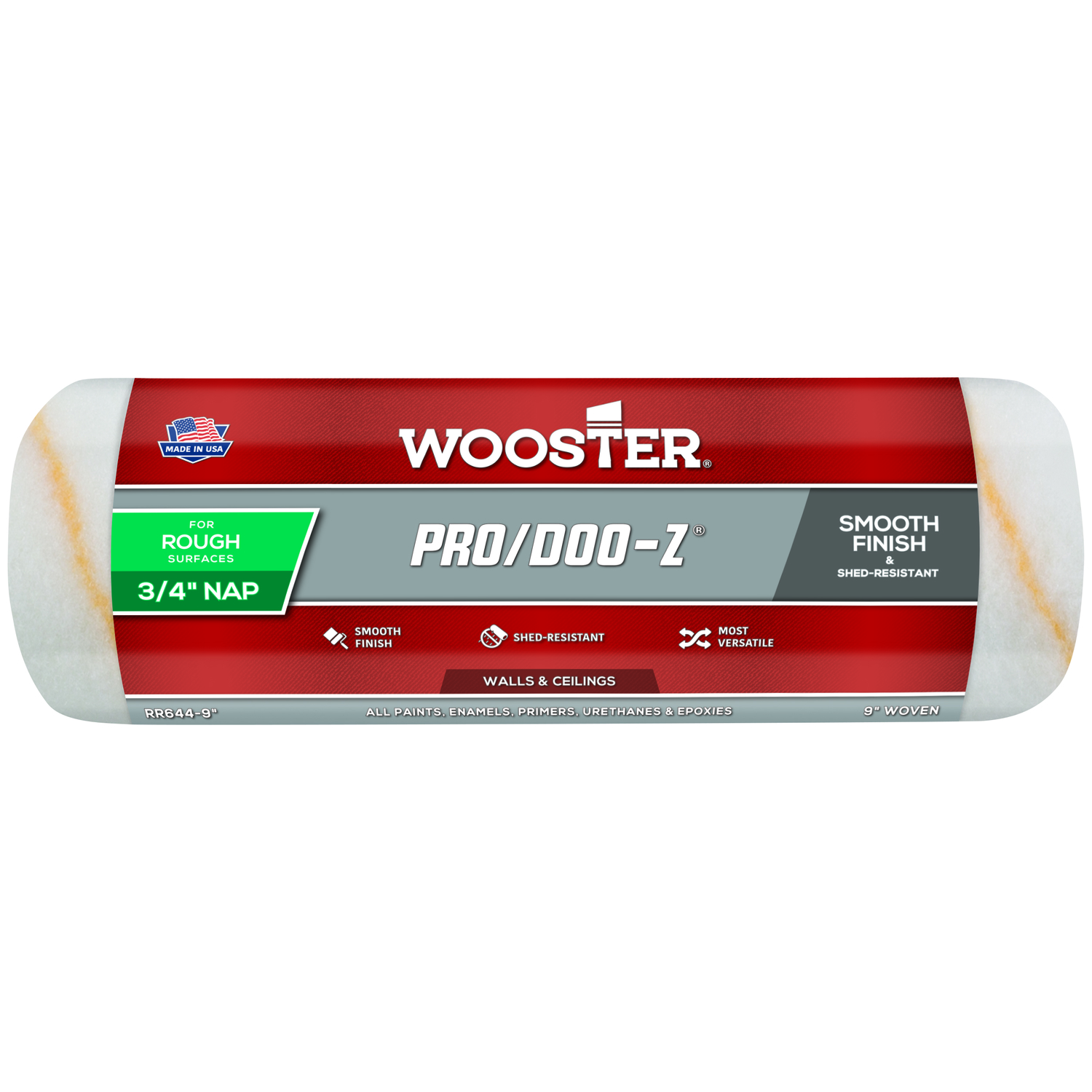 Wooster Pro/Doo-Z Woven Fabric 9 in. W X 3/4 in. Regular Paint Roller Cover 1 pk