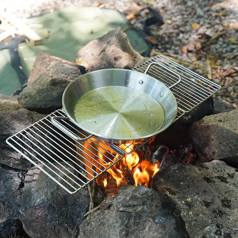 Stainless Steel Incinerator Grill BBQ Charcoal Stove Outdoor Picnic Portable Folding Stove Camping Equipment Kitchen Supplies