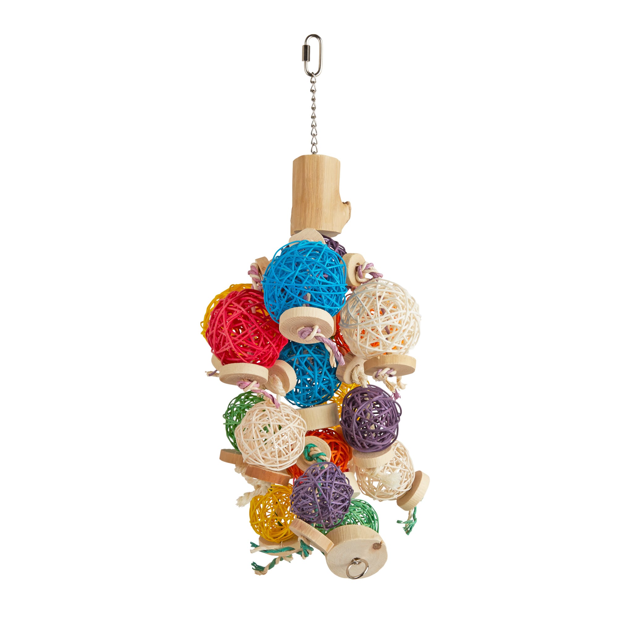 You  Me Cluster Vine Balls Chewing Bird Toy， Large