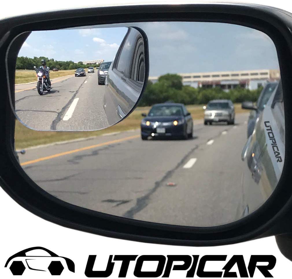 Blind Spot Mirrors.XLarge for SUV， Truck， and Pick-up Engineered by Utopicar for Blind Side (2 Pack)