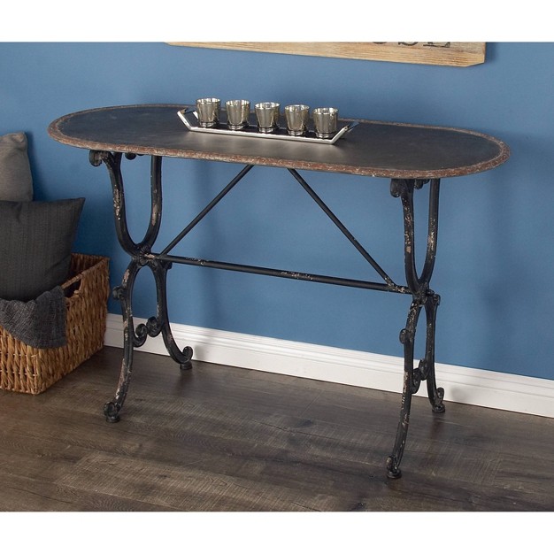 Farmhouse Rustic Metal Console Table Gray Olivia amp May