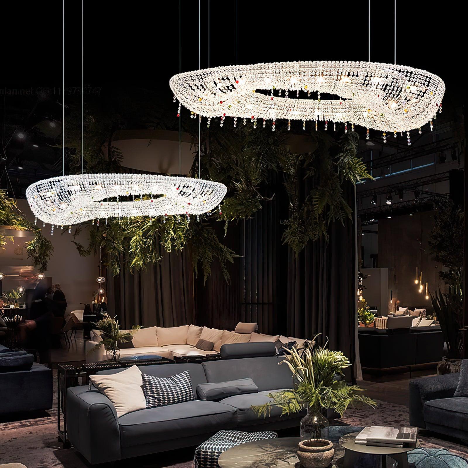 Modern Round Crystal Chandelier