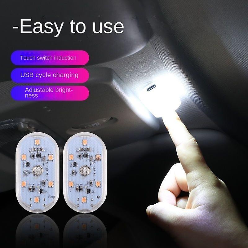 Car Atmosphere Light Car Touch Light Lighting Car Car Trunk Rear Reading Light Usb Charging Led Colorful