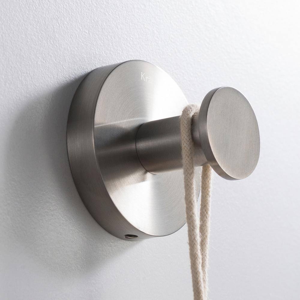 KRAUS Elie Bathroom Robe and Towel Hook in Brushed Nickel KEA-18801BN