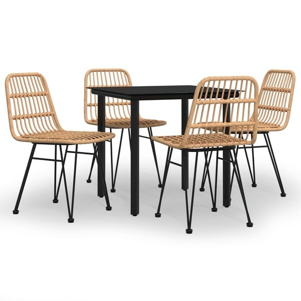 vidaXL 3/5/7/9 Piece Patio Dining Set Poly Rattan