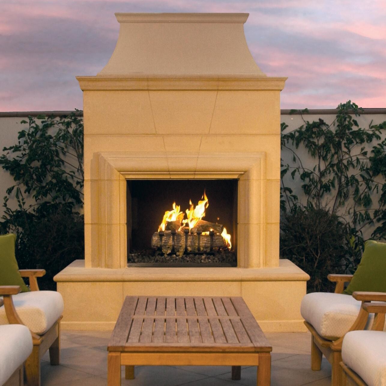 American Fyre Designs Cordova 74-Inch Outdoor Natural Gas Fireplace