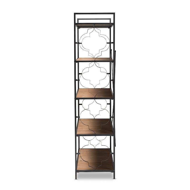 Baxton Studio Mirna Medium Brown Shelving