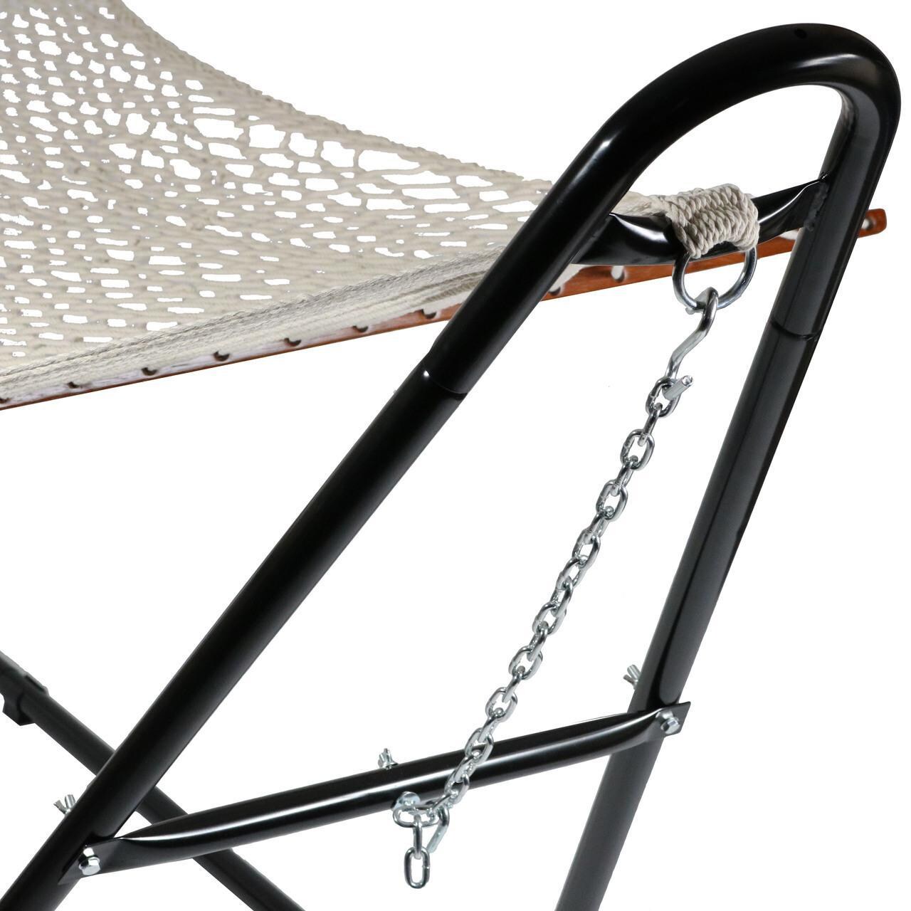 Ultimate Patio Classic Double Rope Hammock w/ Universal Multi-Use Stand